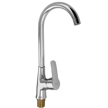 Смеситель кухонный, высокий излив , шаровый, BIANCO 3714